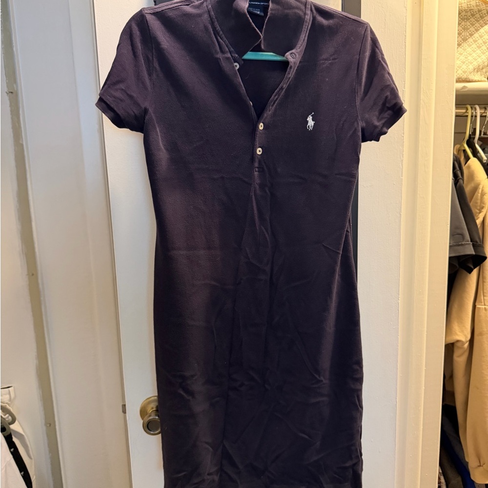 Ralph Lauren Polo Short-Sleeve Polo Dress in Dark Blue